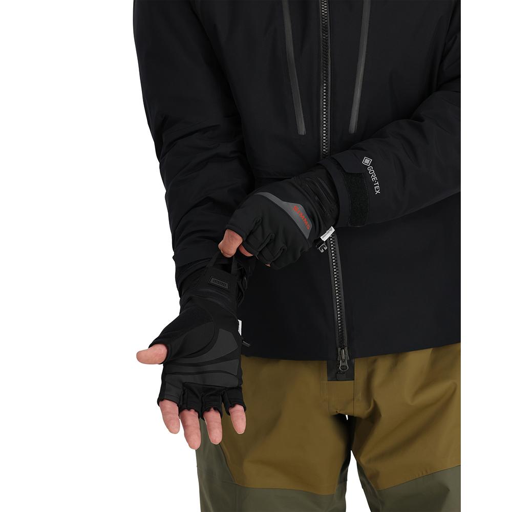 Simms Windstopper HalfFinger Glove in Black